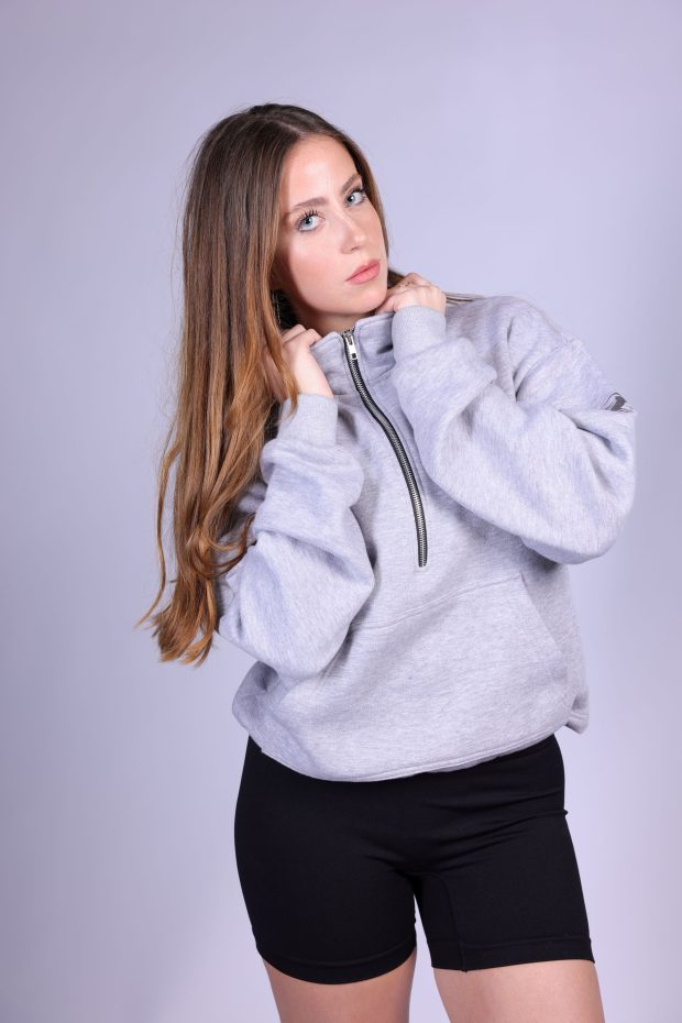 Half Zipper Hoodie Women - Image 4