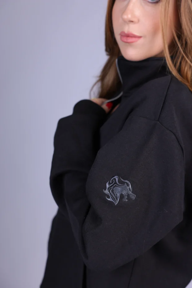 Half Zipper Hoodie Women